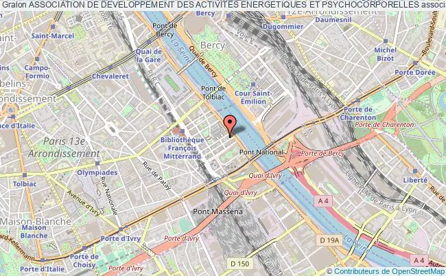 plan association Association De Developpement Des ActivitÉs Energetiques Et Psychocorporelles Paris 13e