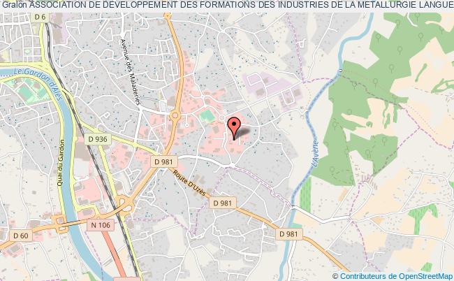 plan association Association De Developpement Des Formations Des Industries De La Metallurgie Languedoc-roussillon (adefim) Alès