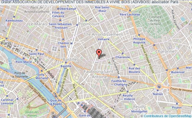 plan association Association De Developpement Des Immeubles A Vivre Bois (adivbois) Paris 11e