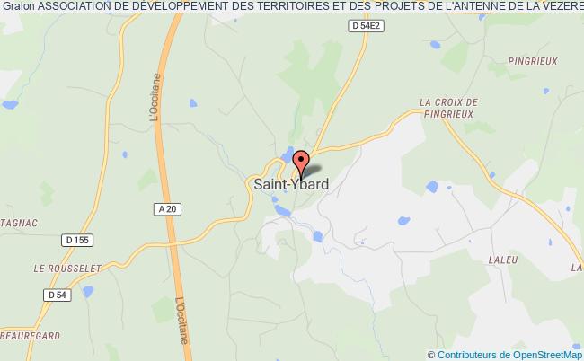 plan association Association De DÉveloppement Des Territoires Et Des Projets De L'antenne De La Vezere Saint-Ybard