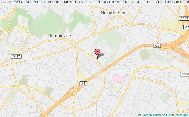 plan association Association De DÉveloppement Du Village De Binthiame En France    (a.d.v.b.f ) Romainville