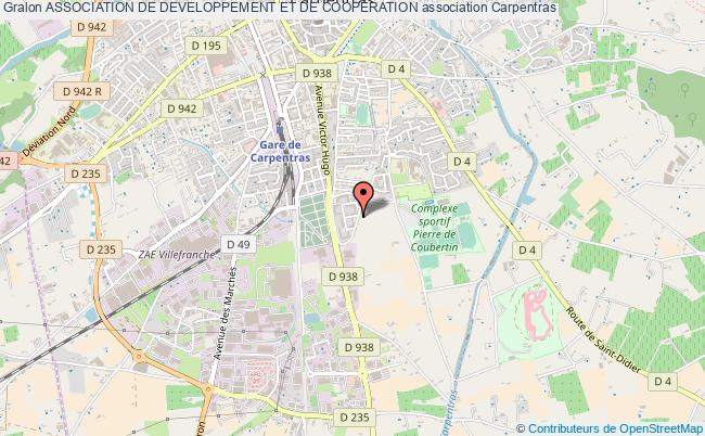 plan association Association De Developpement Et De Cooperation Carpentras