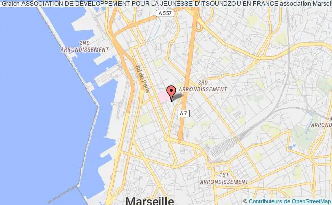 plan association Association De DÉveloppement Pour La Jeunesse D'itsoundzou En France Marseille