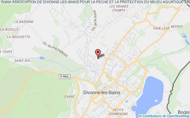 plan association Association De Divonne-les-bains Pour La Peche Et La Protection Du Milieu Aquatique Divonne-les-Bains