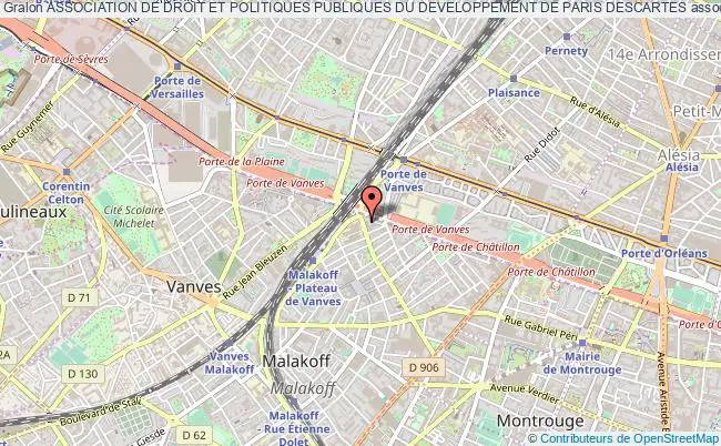 plan association Association De Droit Et Politiques Publiques Du Developpement De Paris Descartes Malakoff