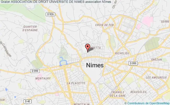 plan association Association De Droit UniversitÉ De Nimes Nîmes