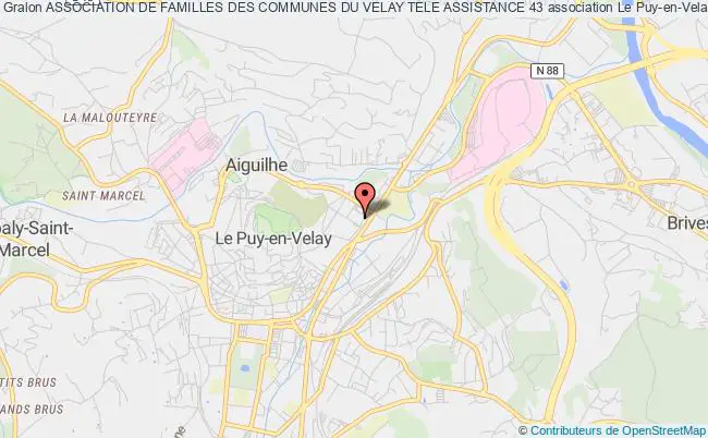 plan association Association De Familles Des Communes Du Velay Tele Assistance 43 Le Puy-en-Velay