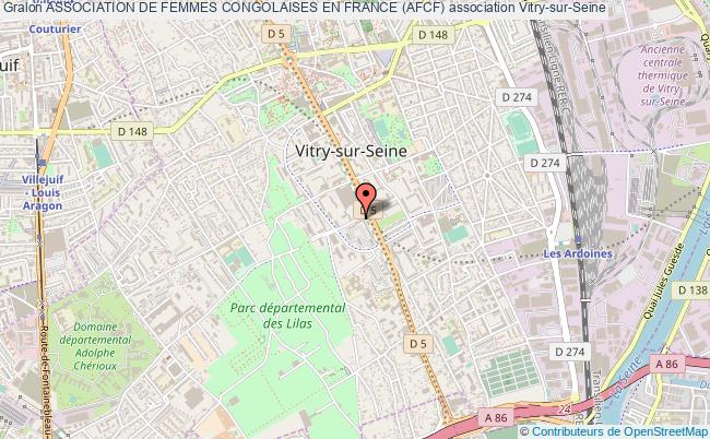 plan association Association De Femmes Congolaises En France (afcf) Vitry-sur-Seine
