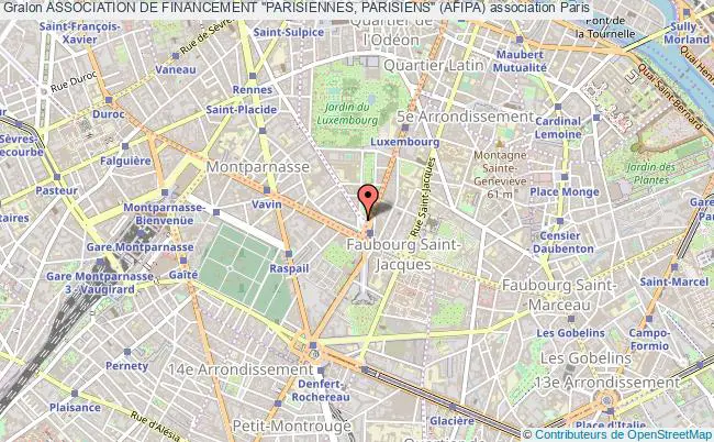 plan association Association De Financement "parisiennes, Parisiens" (afipa) Paris