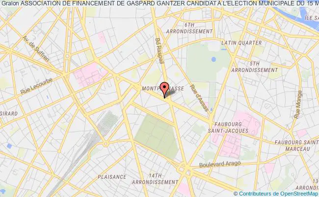 ASSOCIATION DE FINANCEMENT DE GASPARD GANTZER CANDIDAT A L'ELECTION MUNICIPALE DU 15 MARS 2020 DANS LE 6E ARRONDISSEMENT DE PARIS