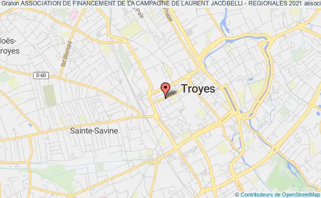 plan association Association De Financement De La Campagne De Laurent Jacobelli - Regionales 2021 Troyes