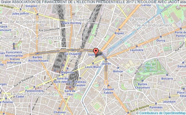 plan association Association De Financement De L?election Presidentielle 2017 L?ecologie Avec Jadot Paris