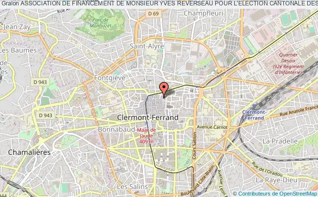 plan association Association De Financement De Monsieur Yves Reverseau Pour L'election Cantonale Des 20 Et 27 Mars (canton De Clermont-ferrand Ouest) Clermont-Ferrand