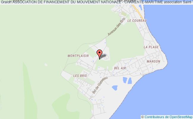 plan association Association De Financement Du Mouvement Nationale - Charente-maritime Saint-Trojan-les-Bains