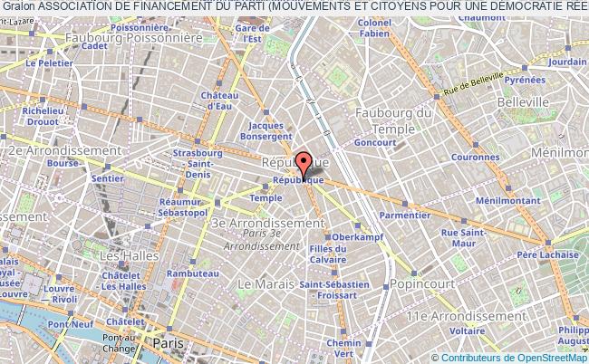 plan association Association De Financement Du Parti (mouvements Et Citoyens Pour Une DÉmocratie RÉelle) Paris 3e