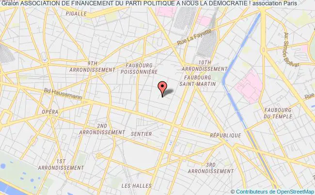 plan association Association De Financement Du Parti Politique A Nous La DÉmocratie ! Paris