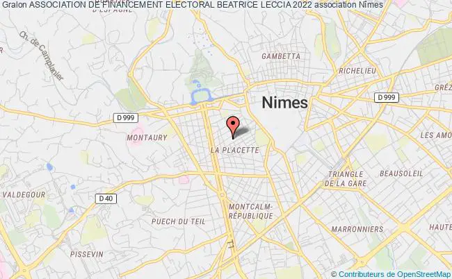 plan association Association De Financement Electoral Beatrice Leccia 2022 Nîmes