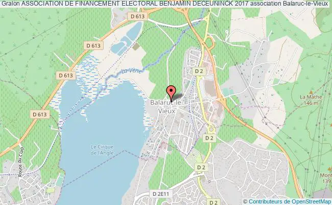 plan association Association De Financement Electoral Benjamin Deceuninck 2017 Balaruc-le-Vieux