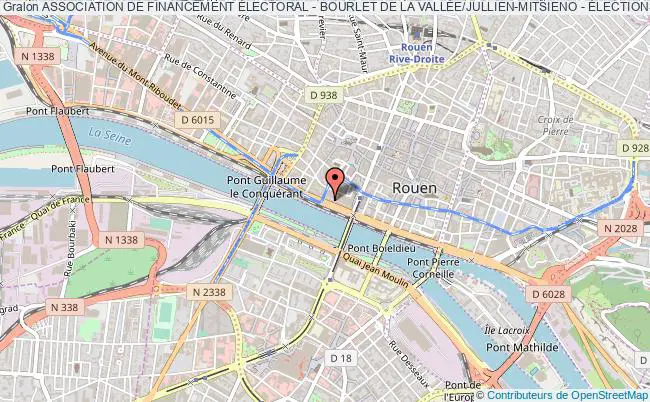 plan association Association De Financement Électoral - Bourlet De La VallÉe/jullien-mitsieno - Élections DÉpartementales 2015 - Val-de-reuil - 2721 Rouen