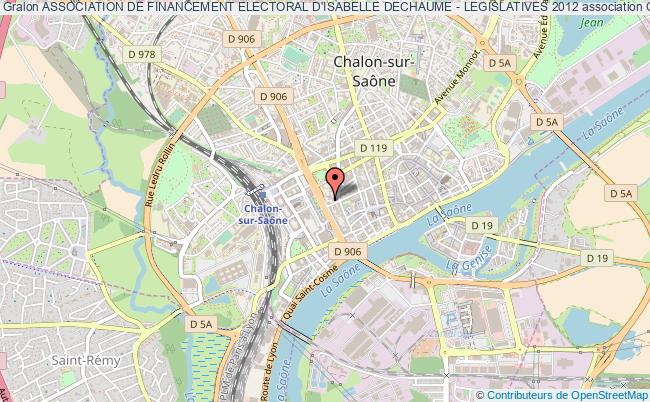 plan association Association De Financement Electoral D'isabelle Dechaume - Legislatives 2012 Chalon-sur-Saône