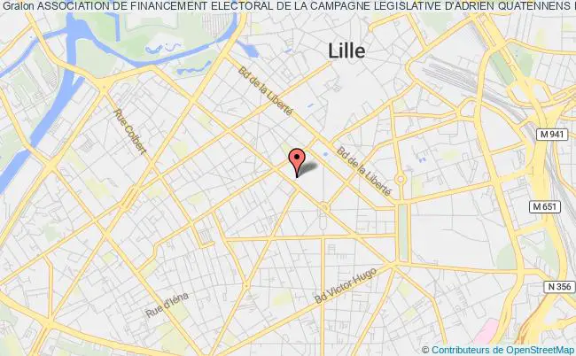 plan association Association De Financement Electoral De La Campagne Legislative D'adrien Quatennens En 2022 Lille
