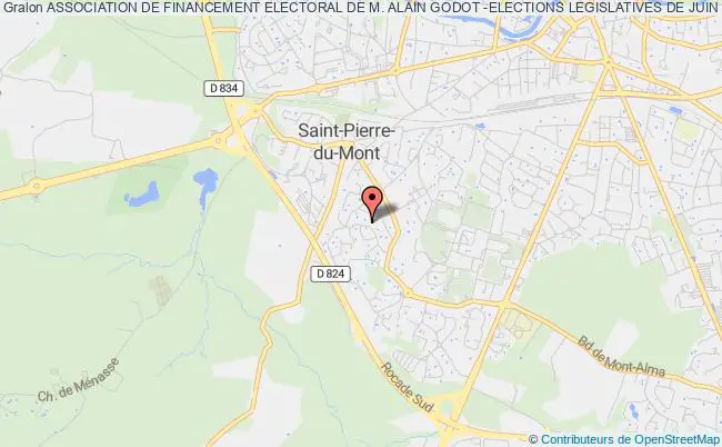 plan association Association De Financement Electoral De M. Alain Godot -elections Legislatives De Juin 2012-2eme Circonscription Des Landes Saint-Pierre-du-Mont