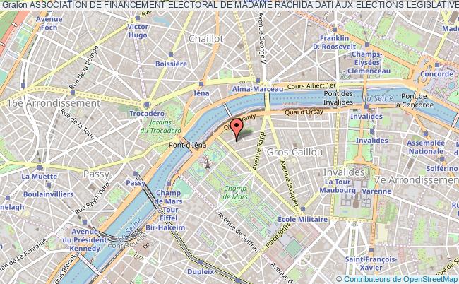plan association Association De Financement Electoral De Madame Rachida Dati Aux Elections Legislatives 2012 De Paris Paris