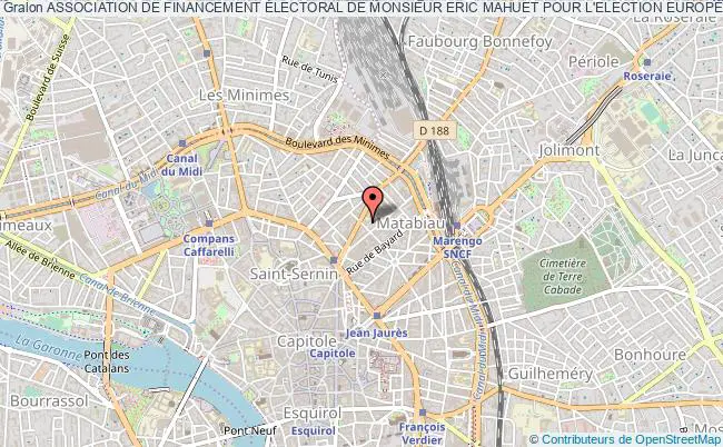 plan association Association De Financement Électoral De Monsieur Eric Mahuet Pour L'election EuropÉenne Du 25 Mai 2014 Toulouse