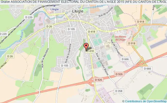 plan association Association De Financement Electoral Du Canton De L'aigle 2015 (afe Du Canton De L'aigle 2015) L'   Aigle
