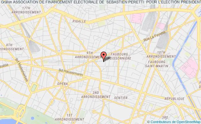 plan association Association De Financement Electorale De  Sebastien Peretti  Pour L'election Presidentielle 2022 Paris