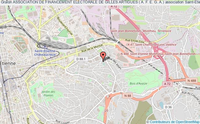 plan association Association De Financement Electorale De Gilles Artigues ( A. F. E. G. A.) Saint-Étienne