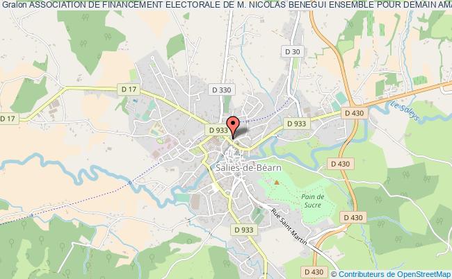 plan association Association De Financement Electorale De M. Nicolas Benegui Ensemble Pour Demain Amassas Per Doman Salies-de-Béarn