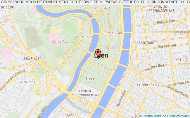 plan association Association De Financement Électorale De M. Pascal Blache Pour La Circonscription Lyon Nord Lyon