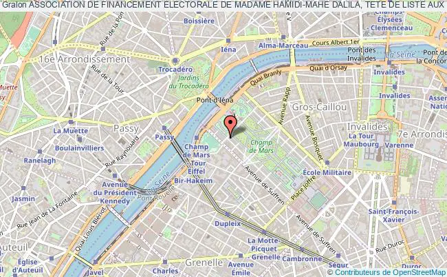 plan association Association De Financement Electorale De Madame Hamidi-mahe Dalila, Tete De Liste Aux Elections Municipales 2014 Du 7eme Arrondissement De Paris Paris
