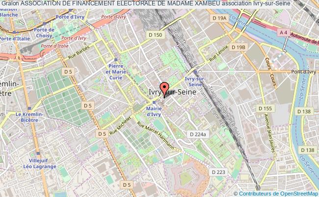 plan association Association De Financement Electorale De Madame Xambeu Ivry-sur-Seine