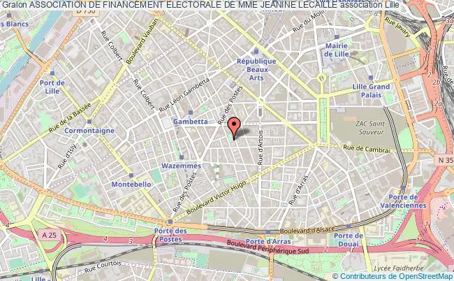 plan association Association De Financement Electorale De Mme Jeanine Lecaille Lille