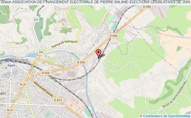 plan association Association De Financement Electorale De Pierre Salane-elections Legislatives De Juin 2012-2° Circonscription De Lot Et Garonne (marmande) Agen
