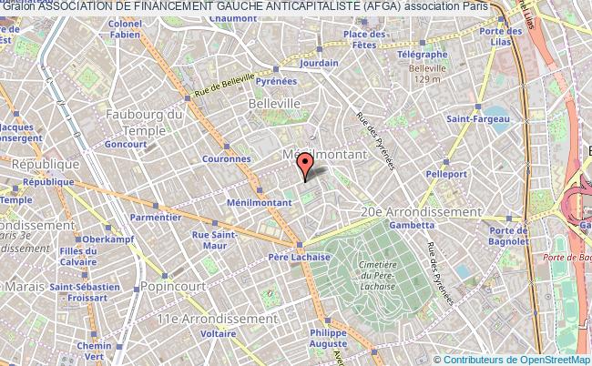 plan association Association De Financement Gauche Anticapitaliste (afga) Paris 20e