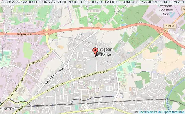 plan association Association De Financement Pour L'election De La Liste  Conduite Par Jean-pierre Lapaire Saint-Jean-de-Braye