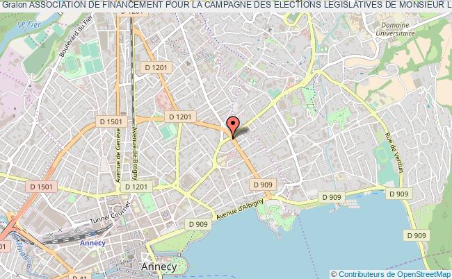 plan association Association De Financement Pour La Campagne Des Elections Legislatives De Monsieur Lionnel Tardy (aflt) Annecy