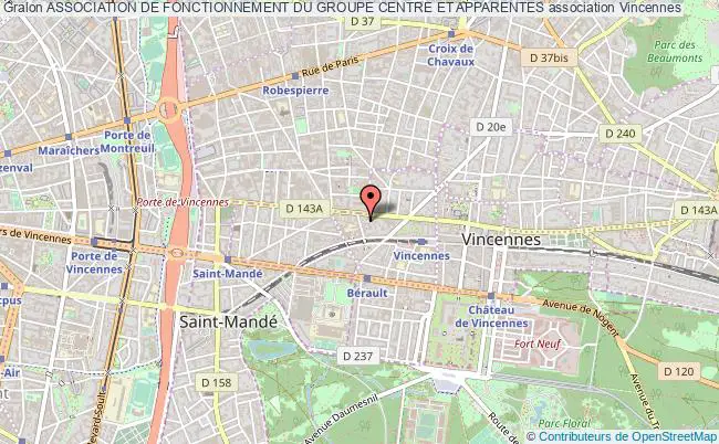 plan association Association De Fonctionnement Du Groupe Centre Et Apparentes Vincennes