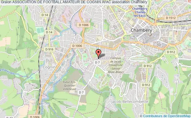 plan association Association De Football Amateur De Cognin Afac Chambéry