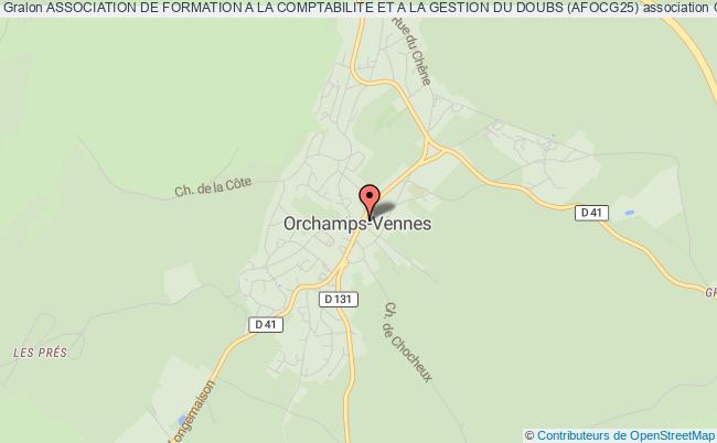 plan association Association De Formation A La Comptabilite Et A La Gestion Du Doubs (afocg25) Orchamps-Vennes