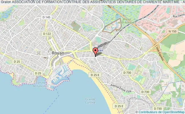 plan association Association De Formation Continue Des Assistant(e)s Dentaires De Charente Maritime - A.f.c.a.d. 17 Royan