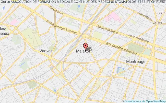 plan association Association De Formation Medicale Continue Des Medecins Stomatologistes Et Chirurgiens Maxillo-faciaux De France Afmcsto Malakoff