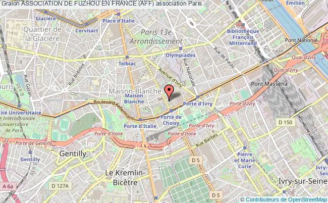 plan association Association De Fuzhou En France (aff) Paris 13e