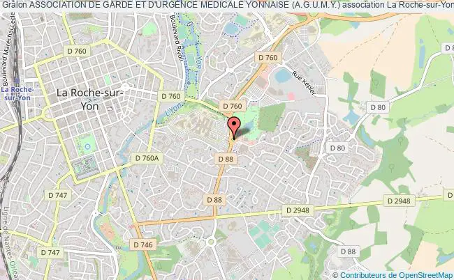 plan association Association De Garde Et D'urgence Medicale Yonnaise (a.g.u.m.y.) La    Roche-sur-Yon