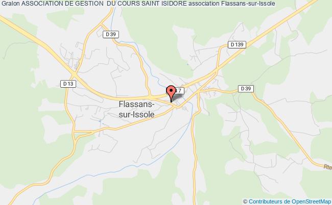 plan association Association De Gestion  Du Cours Saint Isidore Flassans-sur-Issole