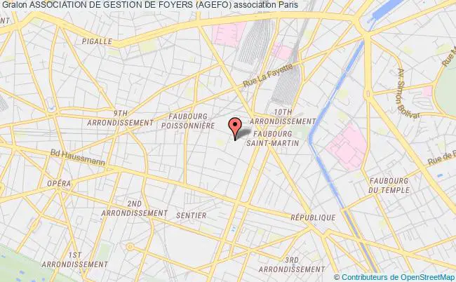 plan association Association De Gestion De Foyers (agefo) Paris