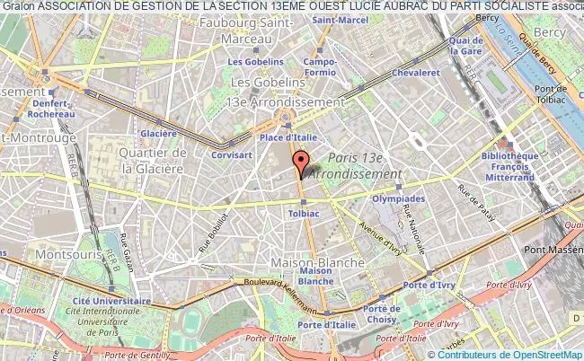 plan association Association De Gestion De La Section 13eme Ouest Lucie Aubrac Du Parti Socialiste Paris 13e